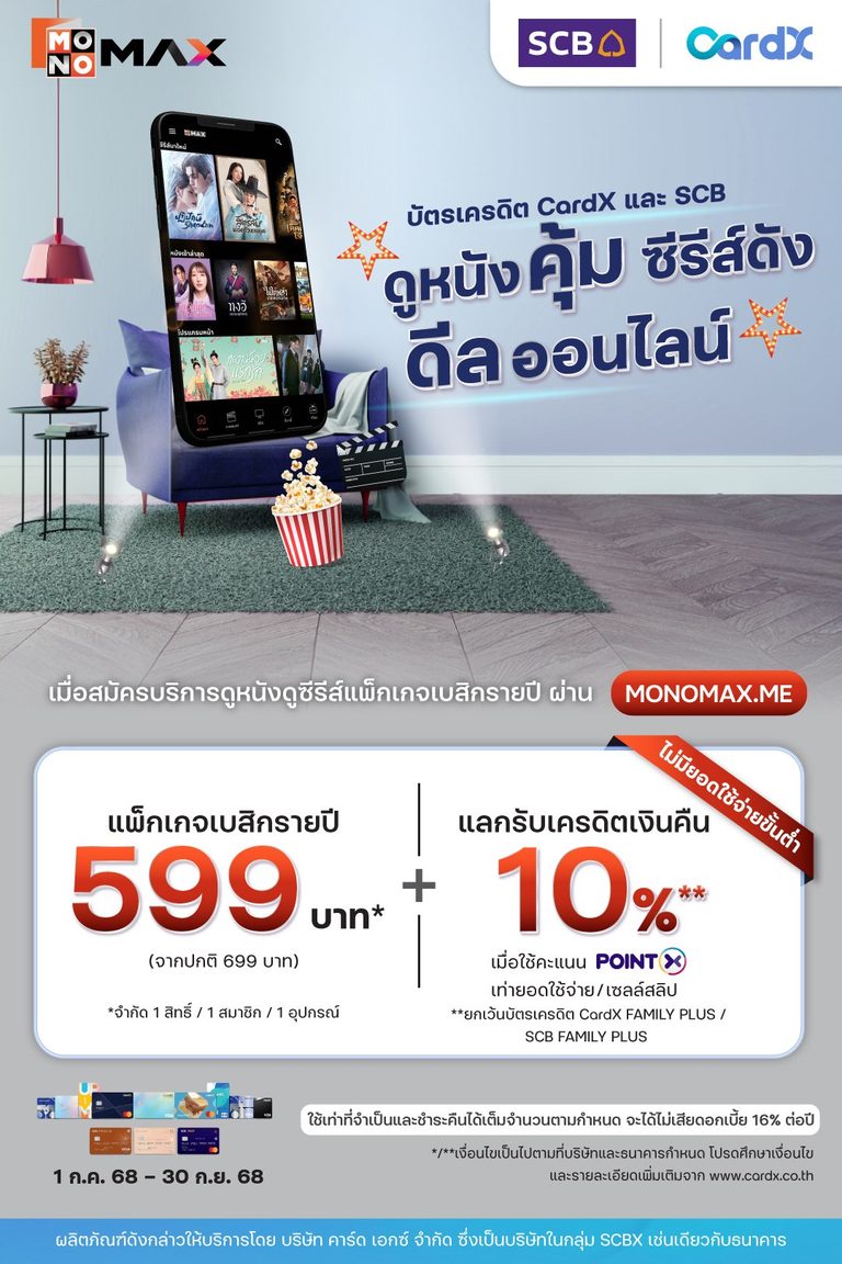 สิทธิพิเศษสำหรับ บัตรเครดิต CardX และ SCB