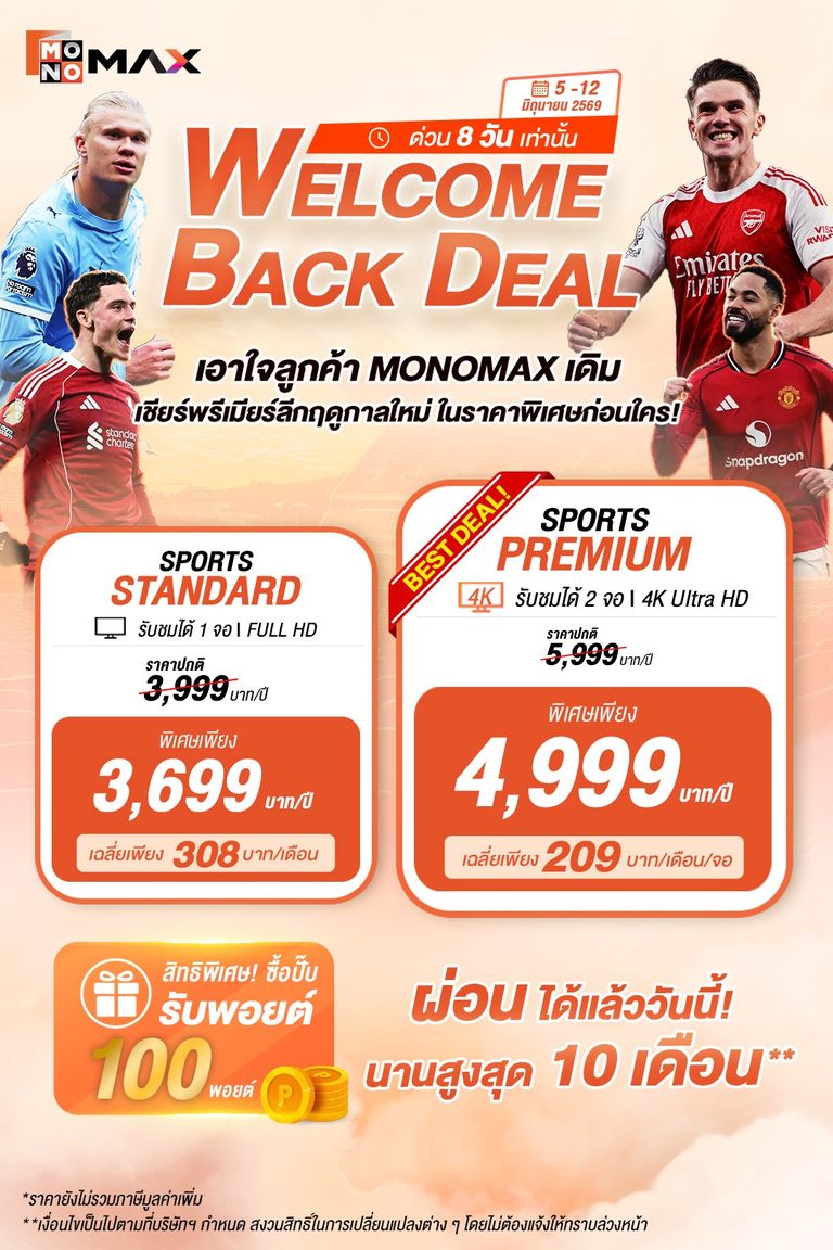 Welcome Back Deal โปรดีสำหรับคนคุ้นเคย