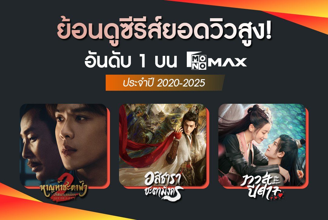 ย้อนดูซีรีส์ยอดวิวสูง! อันดับ 1 บน Monomax ประจำปี 2020-2025