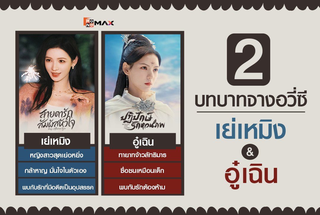 เทียบ 2 บทบาทสุดแตกต่าง! ของนางเอกสาวสวย "จางอวี่ซี"